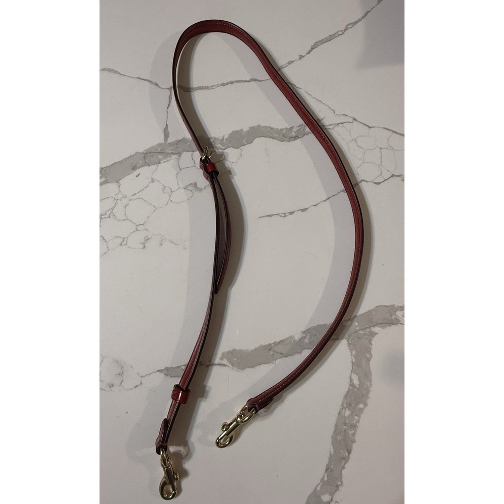 Coach Red Leather Gold Hardware Detachable Adjustable Replacement Strap